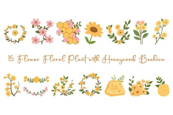 15 Flower Floral Plant with Honeycomb Graphics Review
