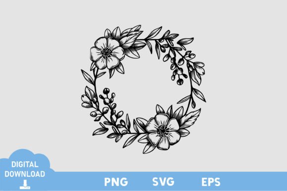 Floral Black and White Design 14 for Modern Web Graphics