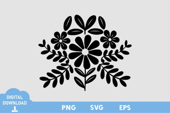 Floral Black and White Design 7 - A Versatile Graphic for Digital Sellers