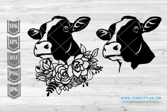 Floral Farm Cow Svg Review for Embroidery Projects