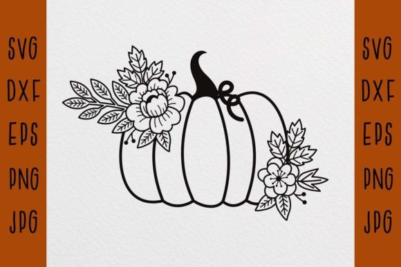 Floral Pumpkin Svg: A Versatile Graphic for Autumn Illustrations