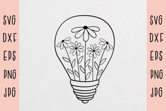 Flower Lamp Svg for Modern Web and Editorial Design