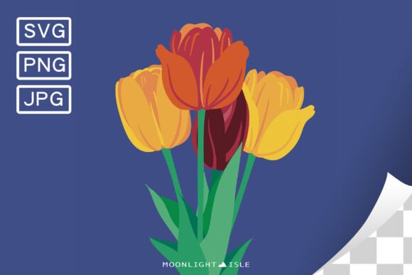 Funky Floral Bouquet SVG PNG Tulip 1 Review