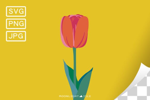 Funky Floral Flower SVG Tulip 3-2 Graphics for Illustrations