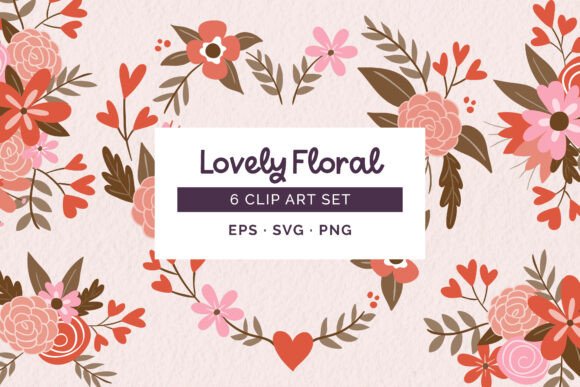 Lovely Floral Wreaths Bouquets: A Graphic Design Asset for Content Creators