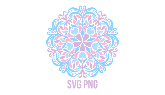 Pastel Round Floral Pattern: A Versatile Graphic for Local Branding