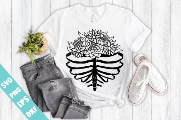 Rib Cage Floral SVG for Handmade Creations