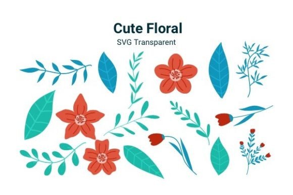 Set of Cute Floral Graphics for Local Business Branding