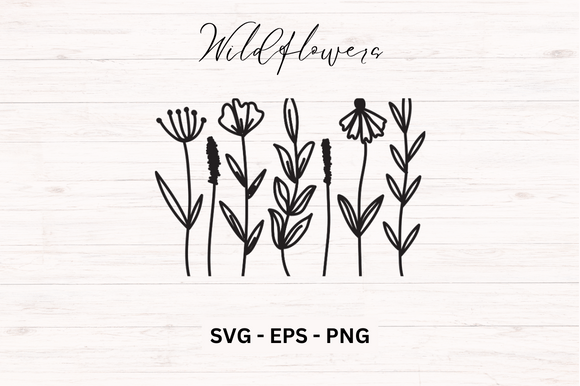 Wildflowers Svg Bundle for Graphics and Illustrations